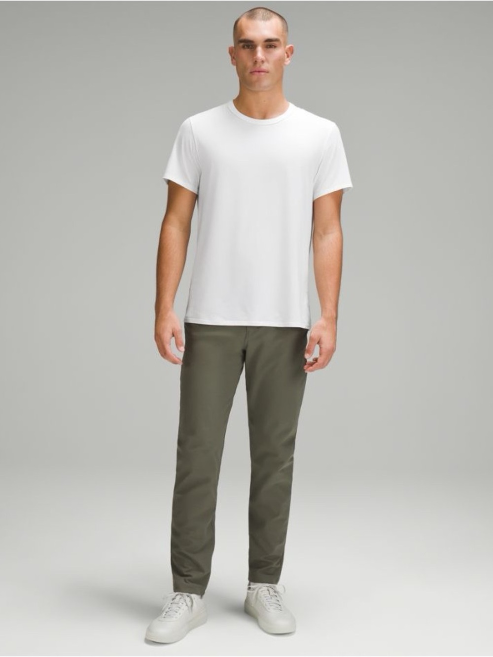 Lululemon Mens Fundamental T-Shirt White Pima Cotton Short Sleeve